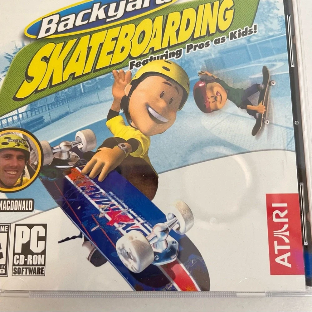 Atari Backyard Skateboarding Pros as Kids Andy McDonald PC CD-ROM Game Y2K VTG